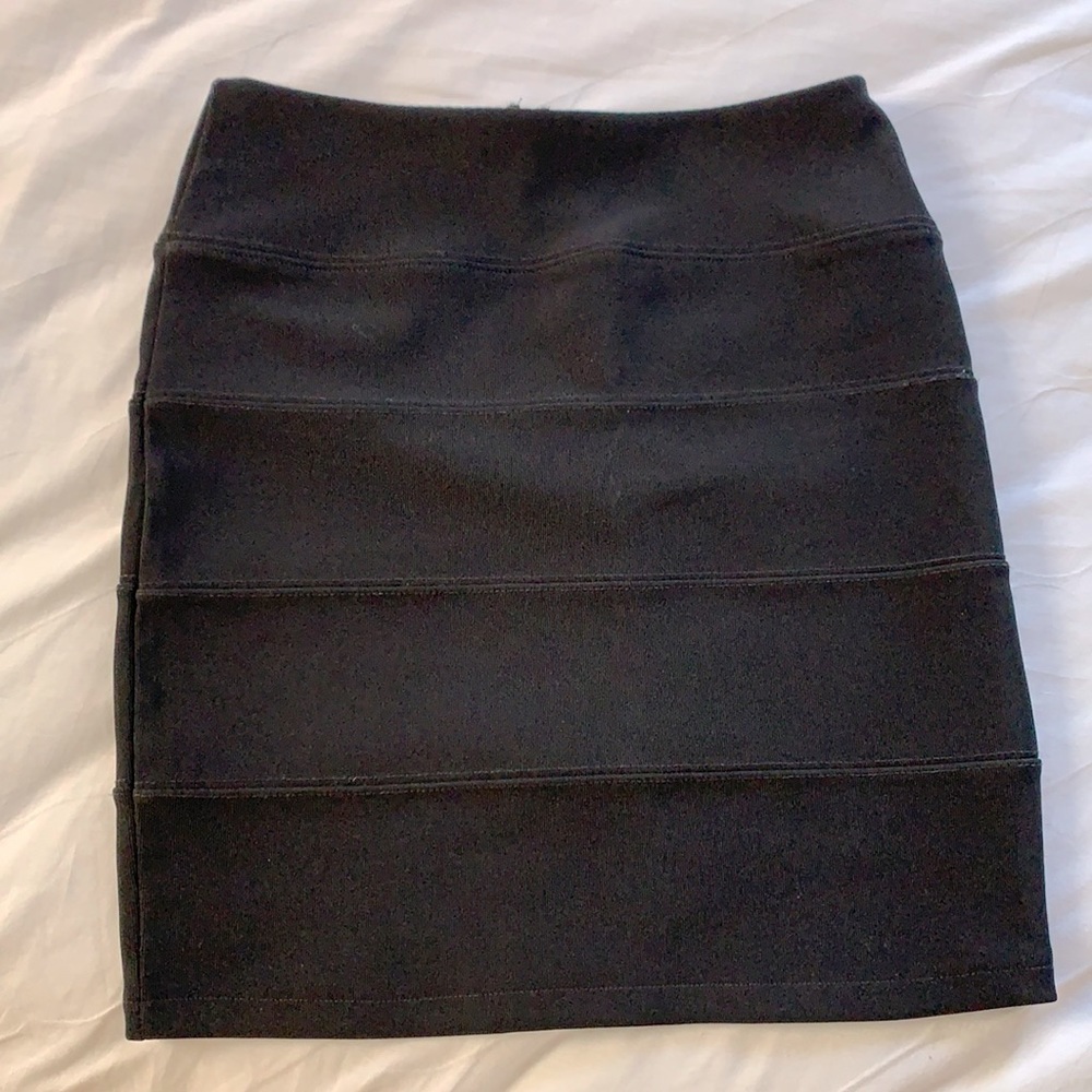 Topshop Tall Black Bandage Skirt